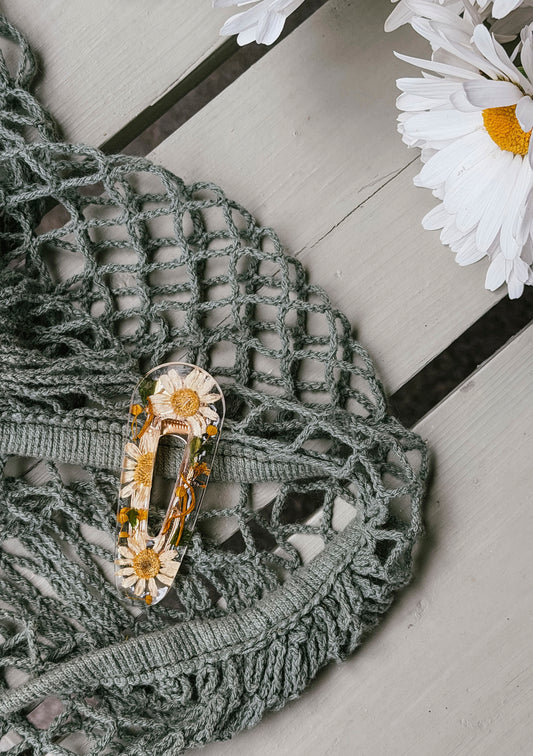 Päivänkakkara, Daisy - Hair clip from real flowers